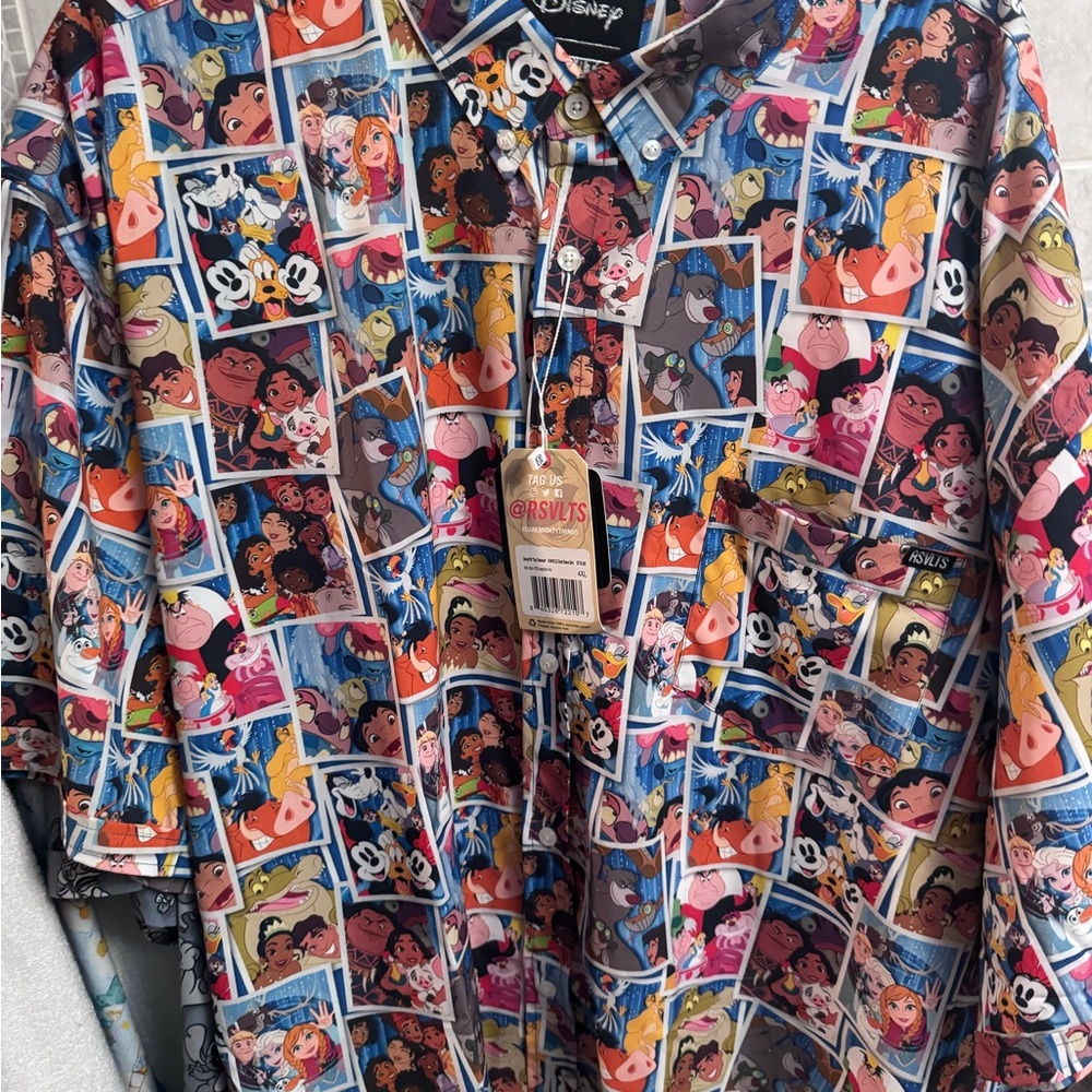 RSVLTS Disney Character Collage Men's Shirt